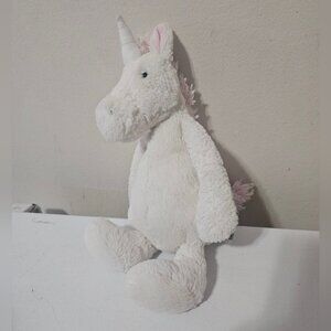 JellyCat Bashful White Unicorn Plush Toy Medium 12
